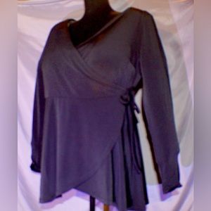 Torrid long sleeve wrap blouse